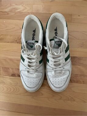 Women’s Gola Allcourt White and Green Sneakers Size 11 (42)